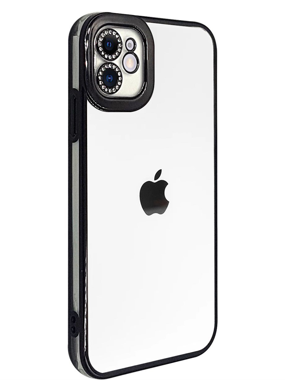 İphone 11 Taşlı Çerçeveli Lazer Kılıf