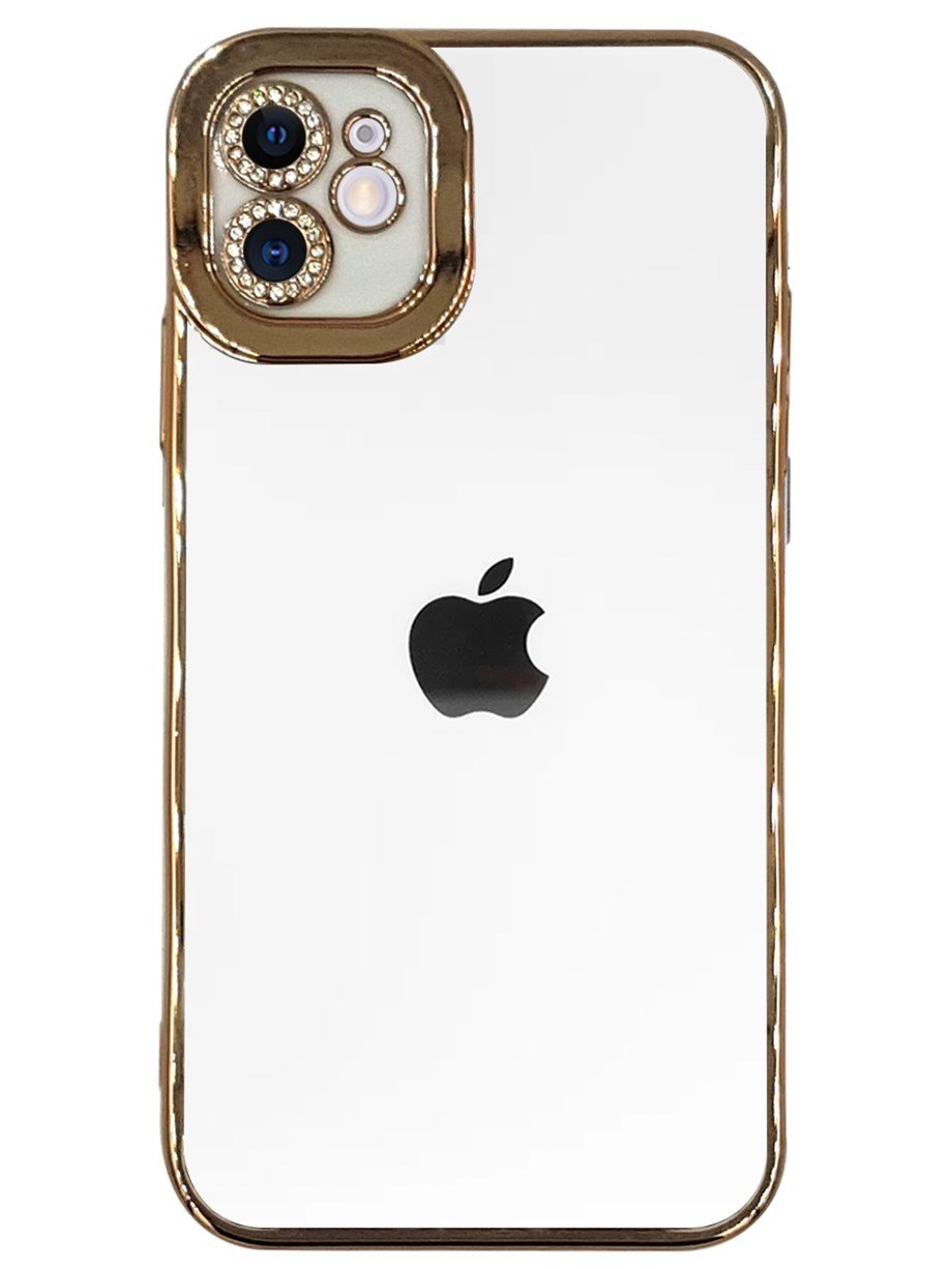 İphone 11 Taşlı Çerçeveli Lazer Kılıf