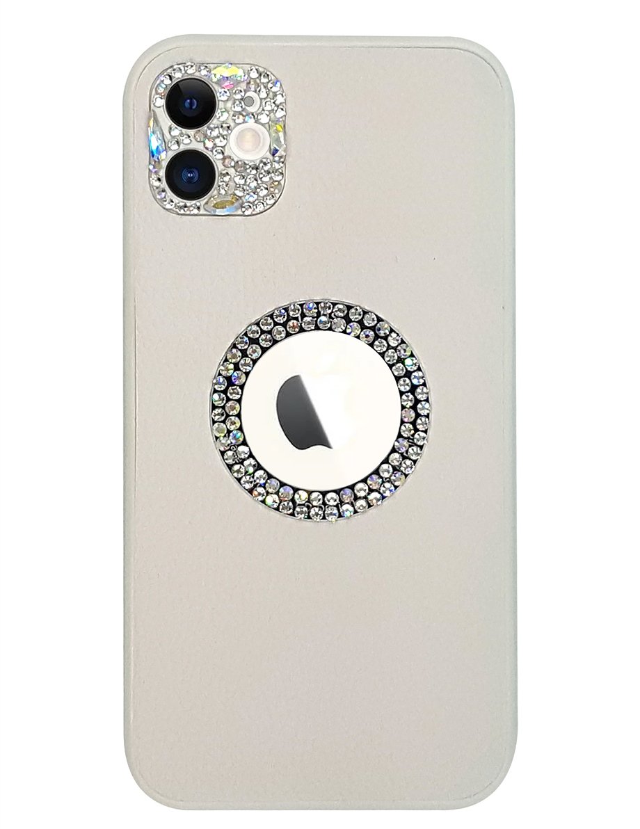 İphone 11 Taşlı Deri Kapak