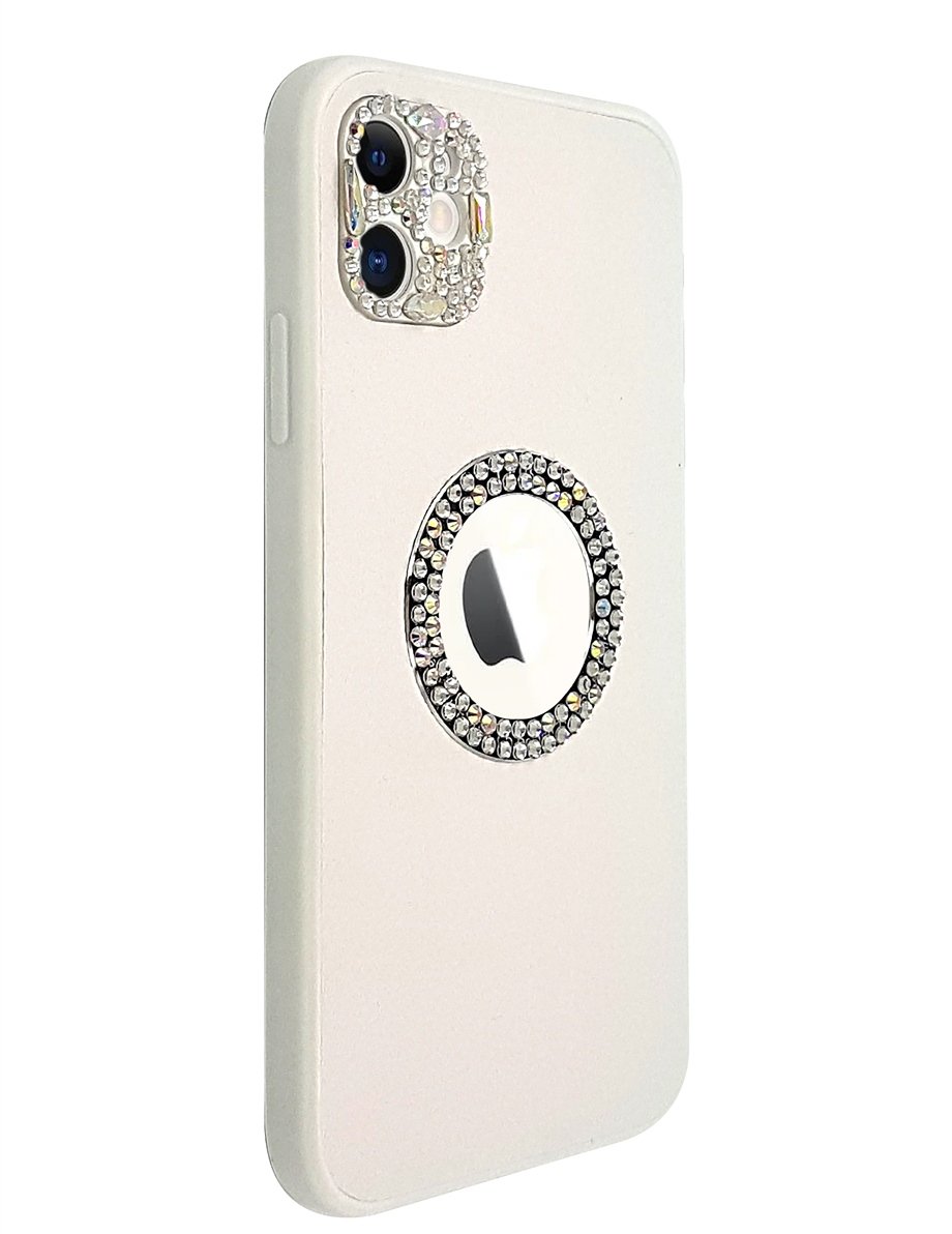 İphone 11 Taşlı Deri Kapak