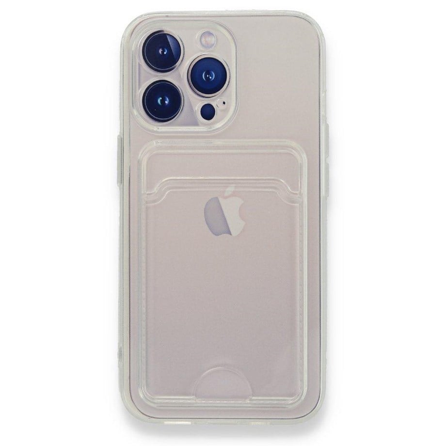 iPhone 13 Pro Max Kılıf Kart Şeffaf Silikon