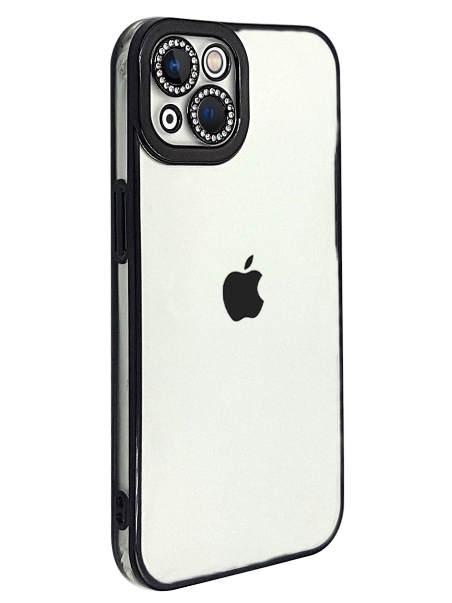 İphone 13 Taşlı Çerçeveli Lazer Kılıf