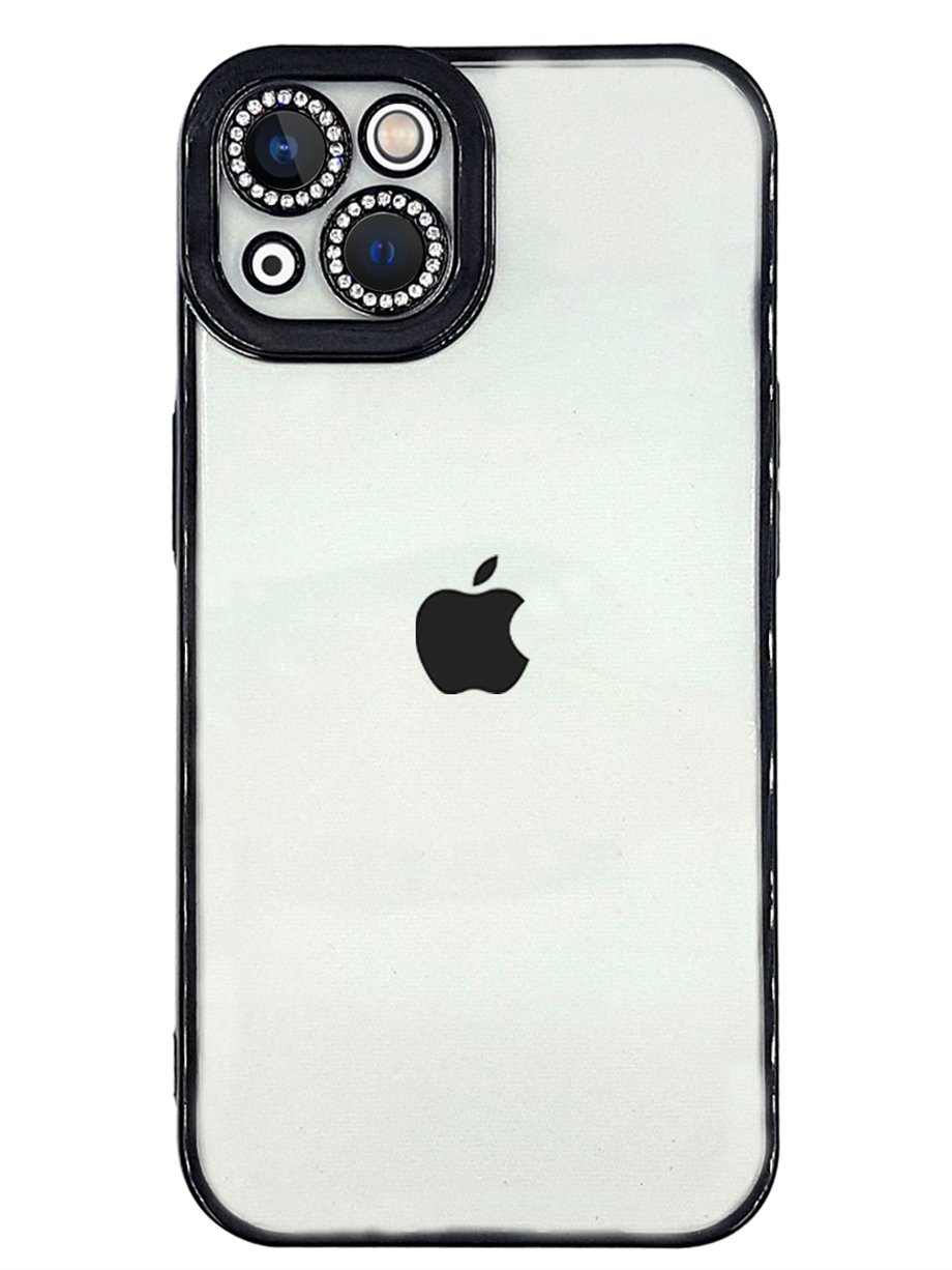 İphone 13 Taşlı Çerçeveli Lazer Kılıf