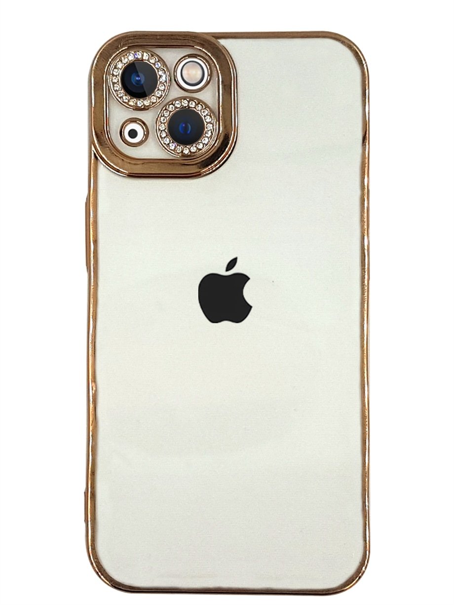 İphone 13 Taşlı Çerçeveli Lazer Kılıf