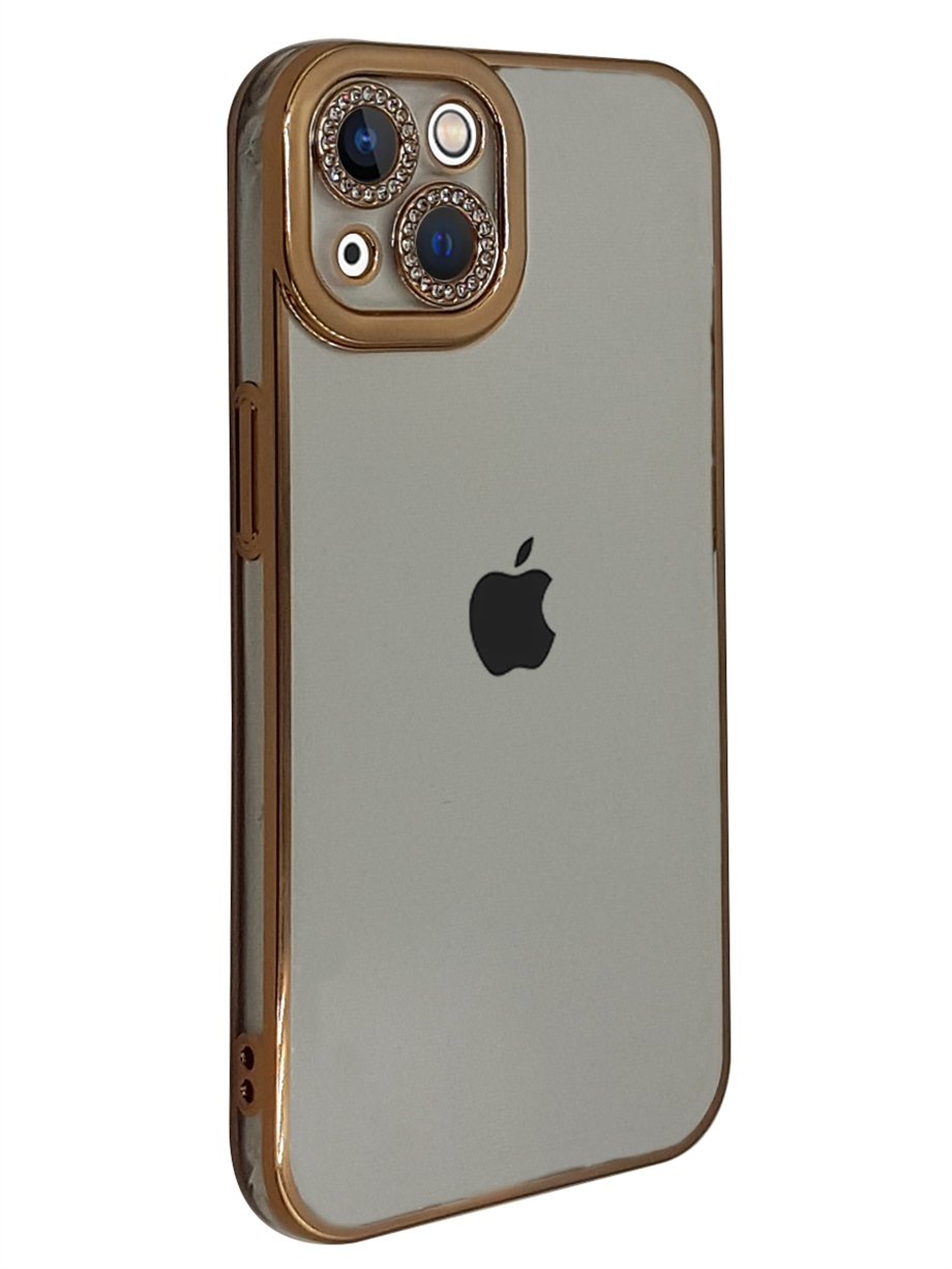 İphone 13 Taşlı Çerçeveli Lazer Kılıf