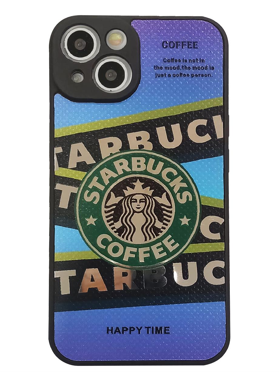 iPhone 14 Hologramlı Strabucks  Kılıf