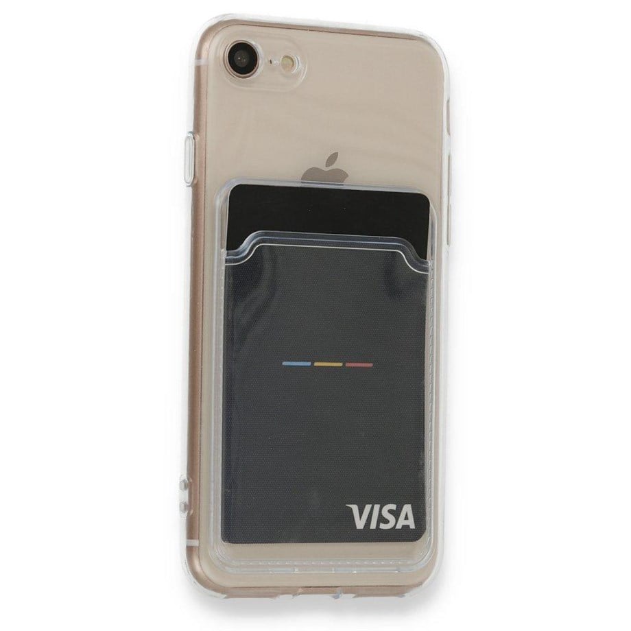 iPhone 7 Kılıf Kart Şeffaf Silikon