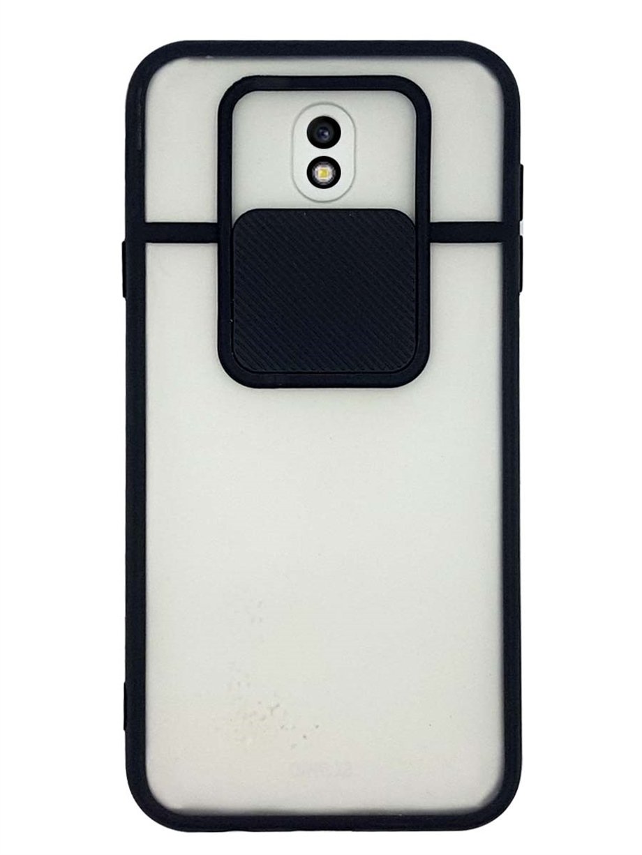Kamera Sürgülü Kılıf J7 pro - Siyah