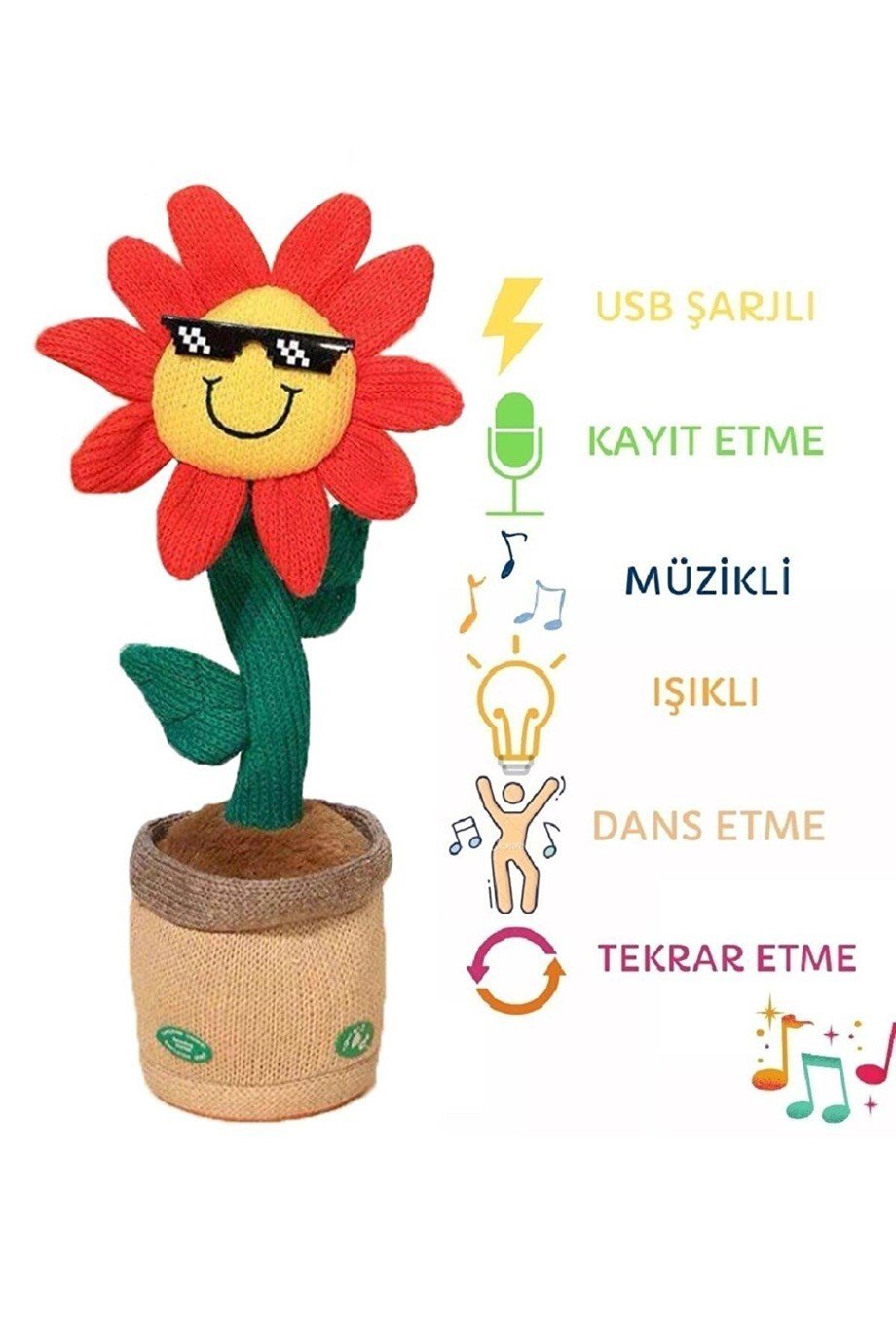 Konuşan Dans Eden Işıklı Peluş Oyuncak