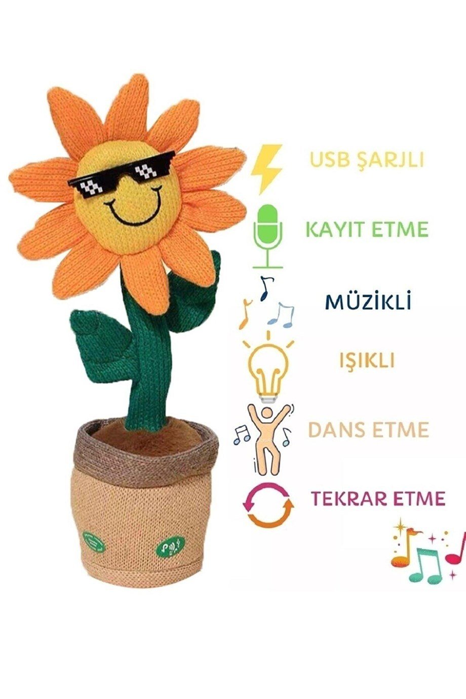 Konuşan Dans Eden Işıklı Peluş Oyuncak