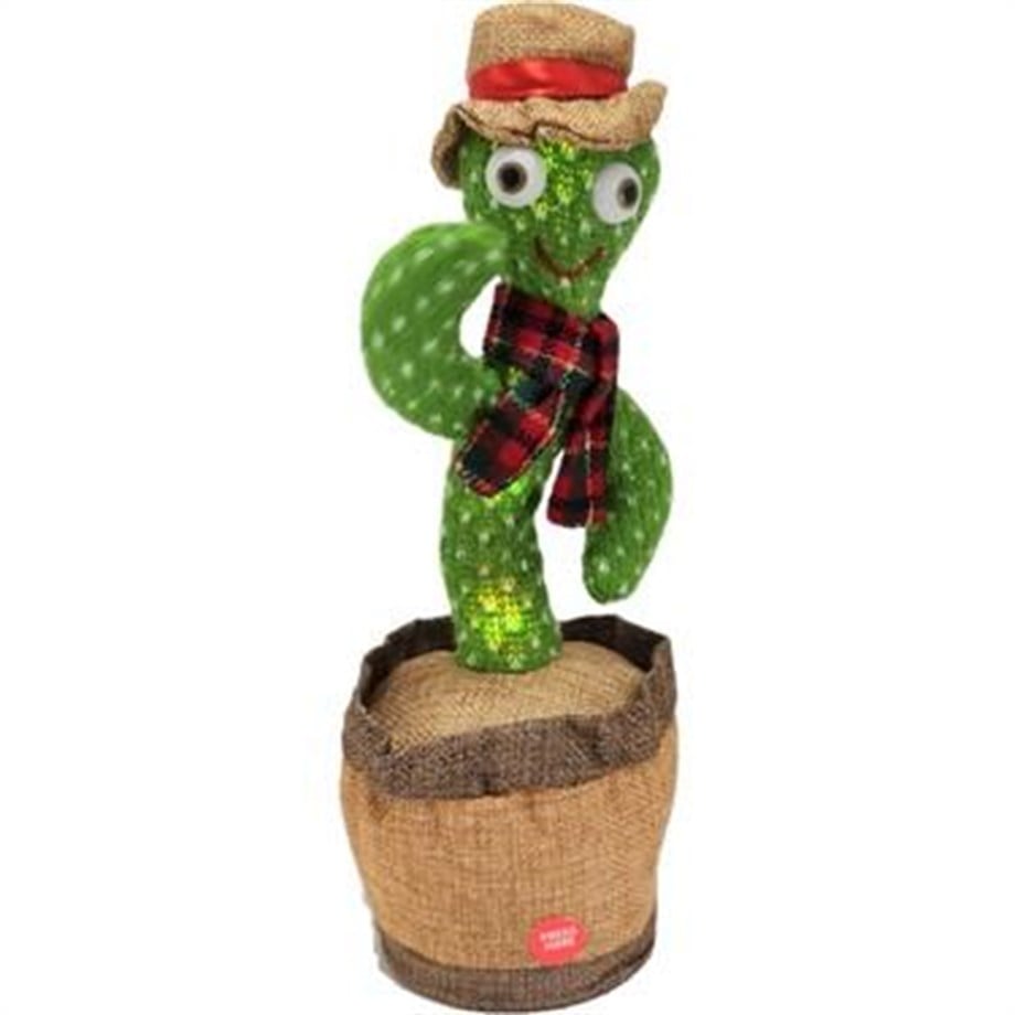 Konuşan Dans Eden Kaktüs Işıklı Saksı Peluş Oyuncak