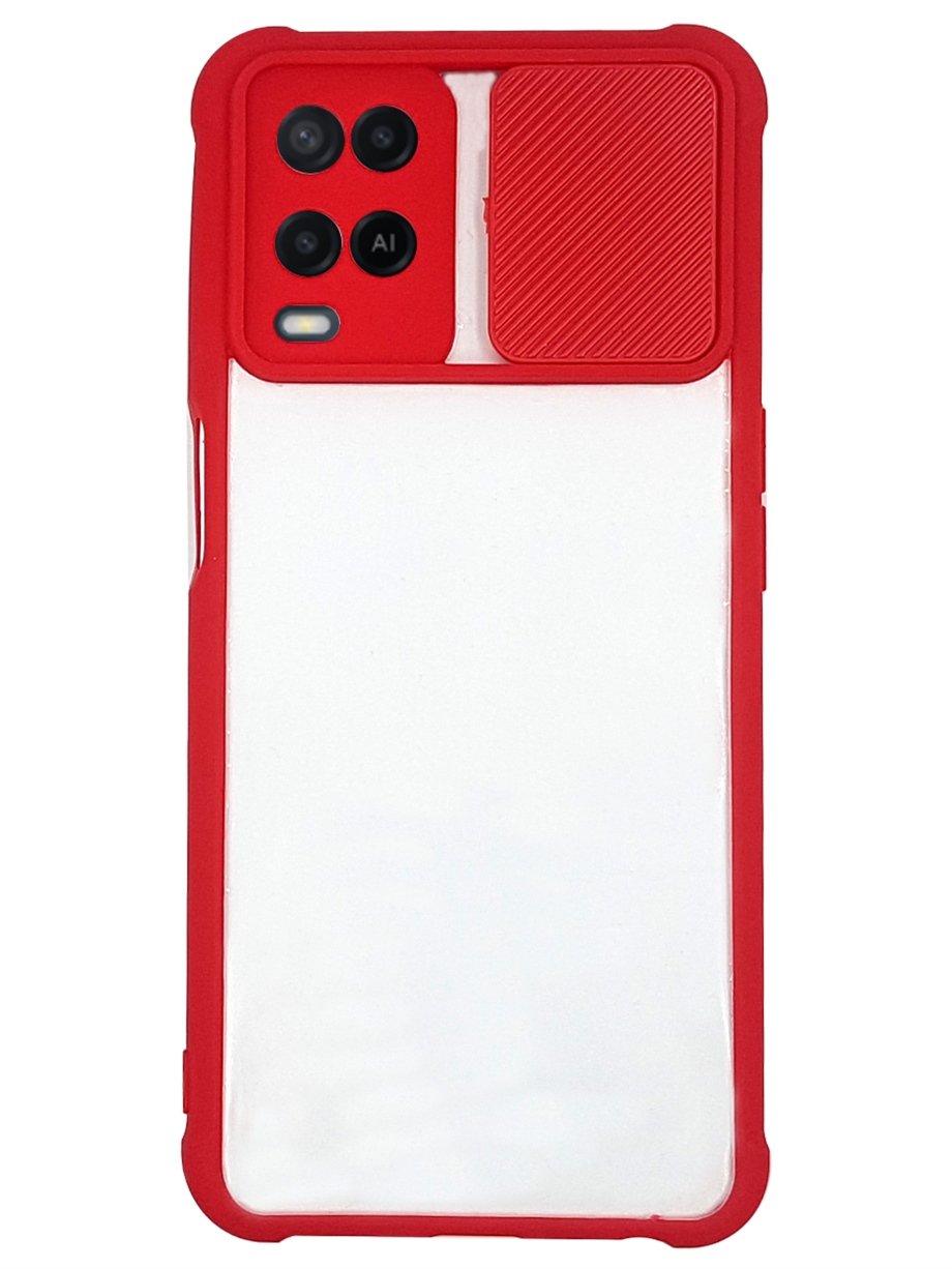 Oppo A54 Kamera Sürgülü Kılıf  - Siyah