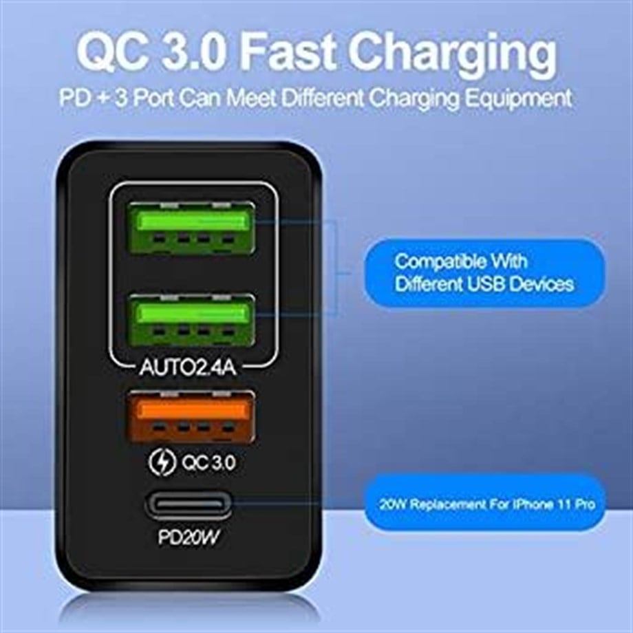 Pd 20w+3Usb Şarz Başlığı