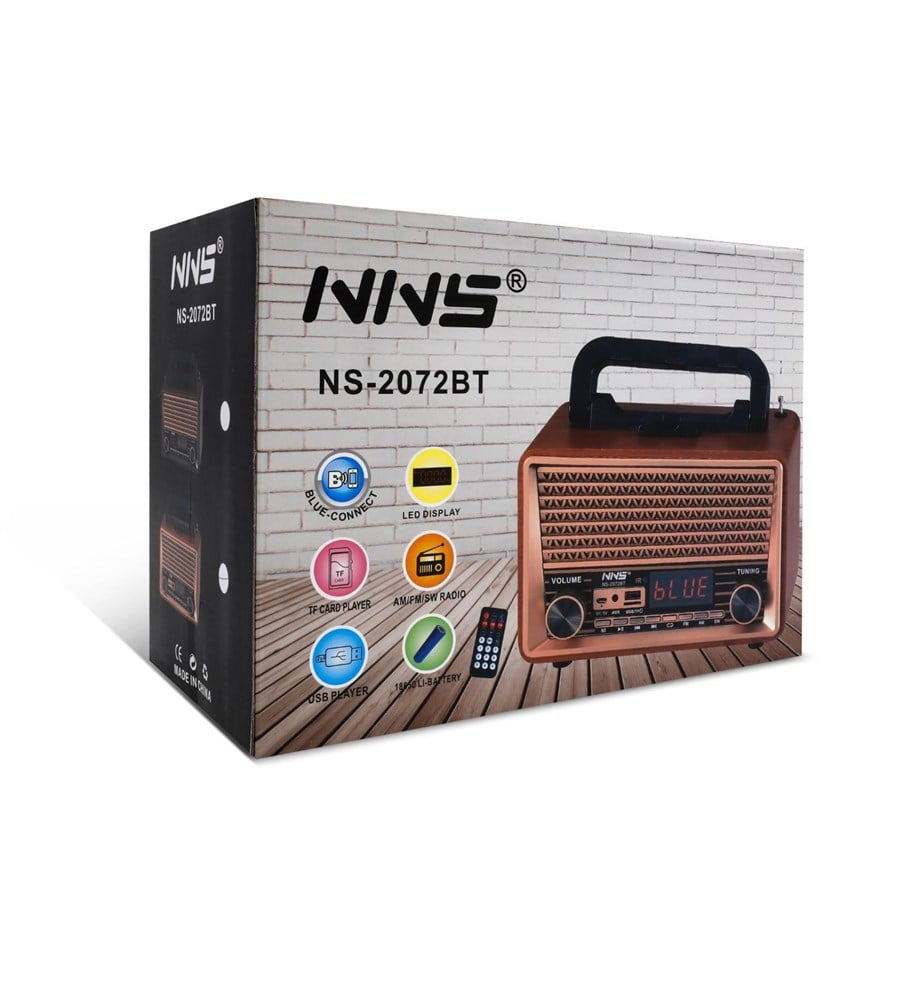 Retro Bluetooth Müzik Çalar NS-2072BT