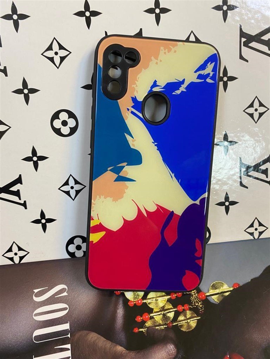 Samsung A11 Camlı Renkli Kılıf