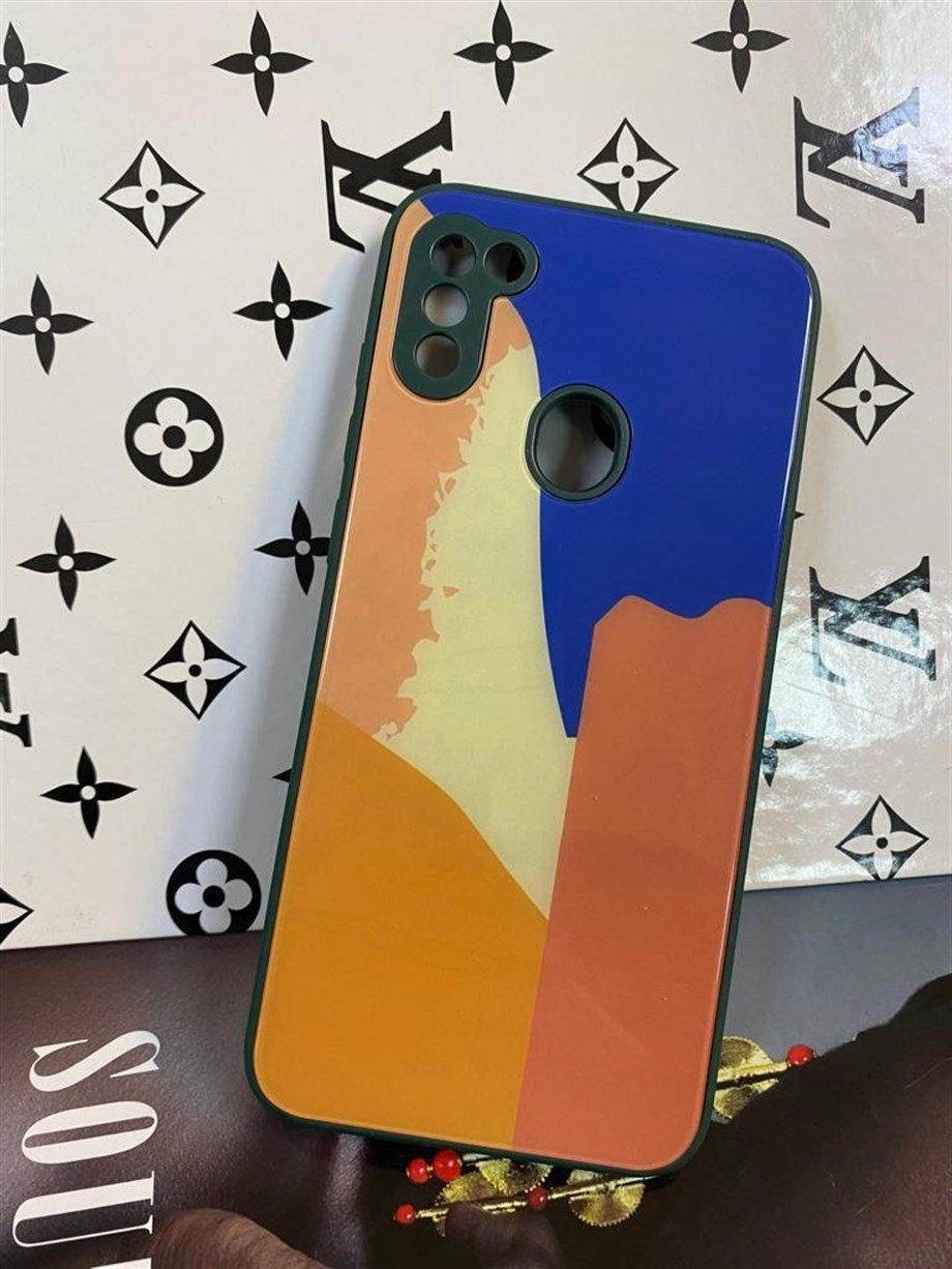 Samsung A11 Camlı Renkli Kılıf