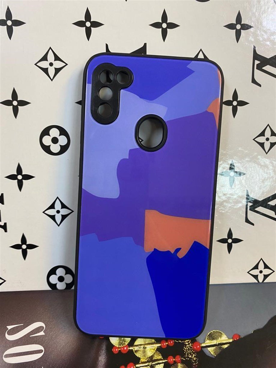 Samsung A11 Camlı Renkli Kılıf