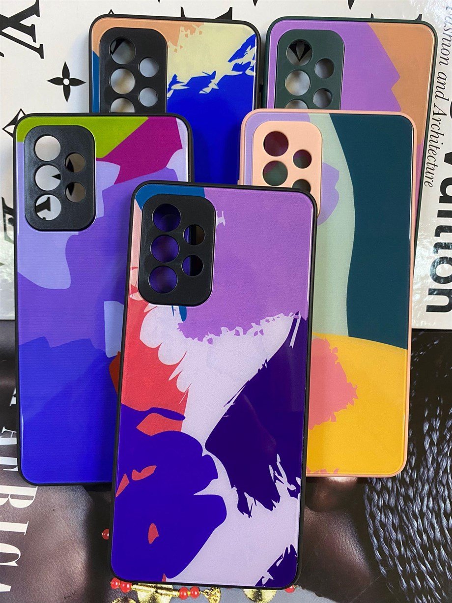 Samsung A52 Camlı Renkli Kılıf