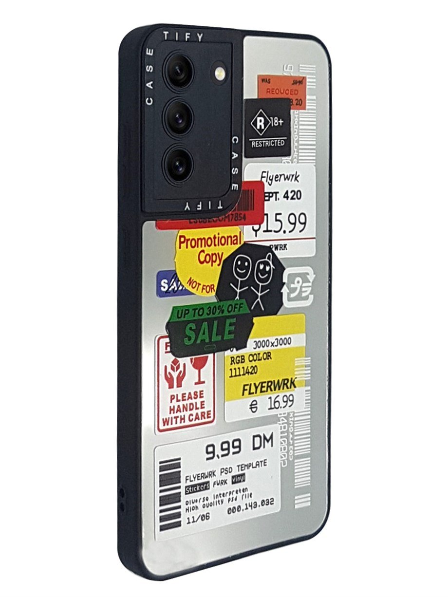 Samsung S21Fe Camlı Baskılı Telefon Kılıfı