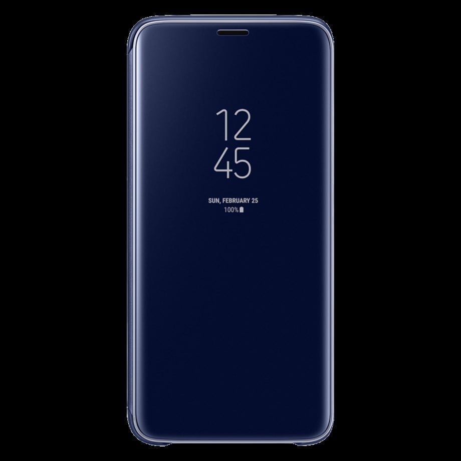 Samsung S9 Clear View Standing Kılıf Mavi