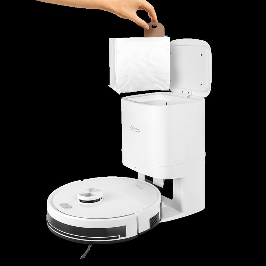 ttec Robi ProMaster+ 5200mAh Bataryalı Otomatik Toz Boşaltma Sistemli Akıllı Robot Süpürge ve Paspas