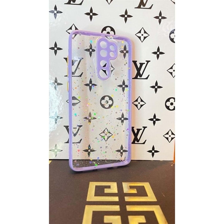 Xiaomi Note 9 Şeffaf Simli Yıldız Kılıf