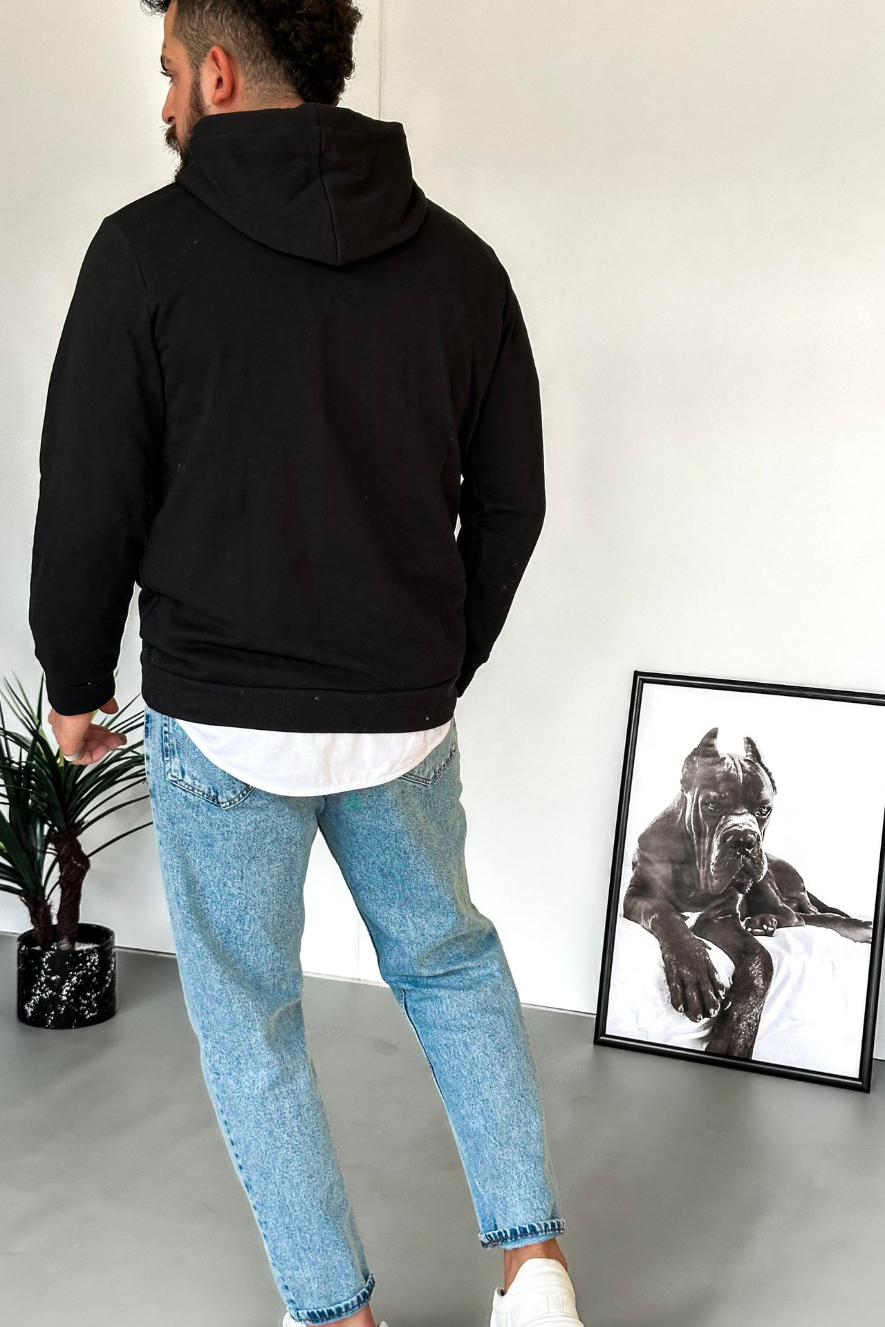 Kapüşonlu Siyah Sweatshirt