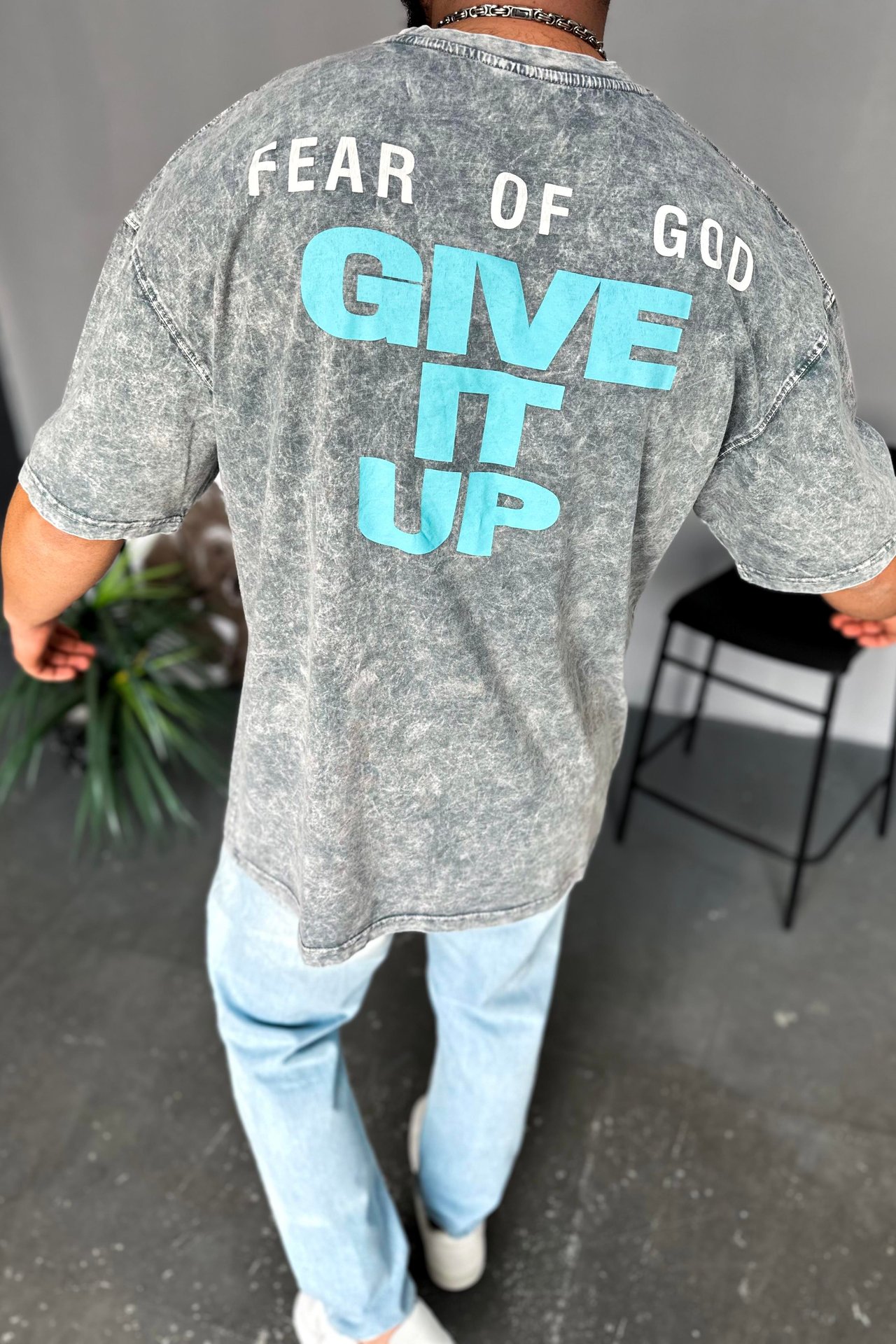 Yıkamalı oversize t-shirt