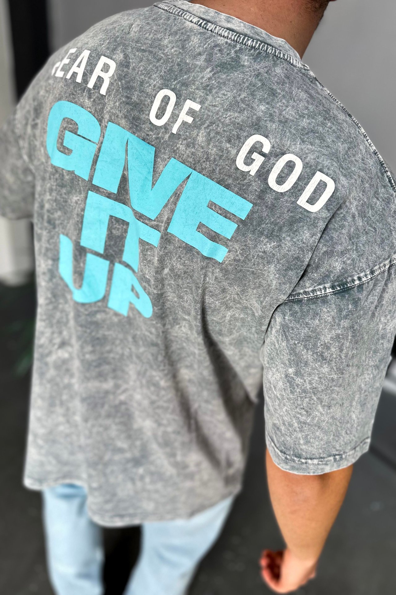 Yıkamalı oversize t-shirt