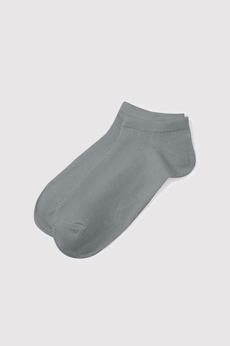 Erkek Bambu Dikişsiz Patik Çorap Gri CRP01