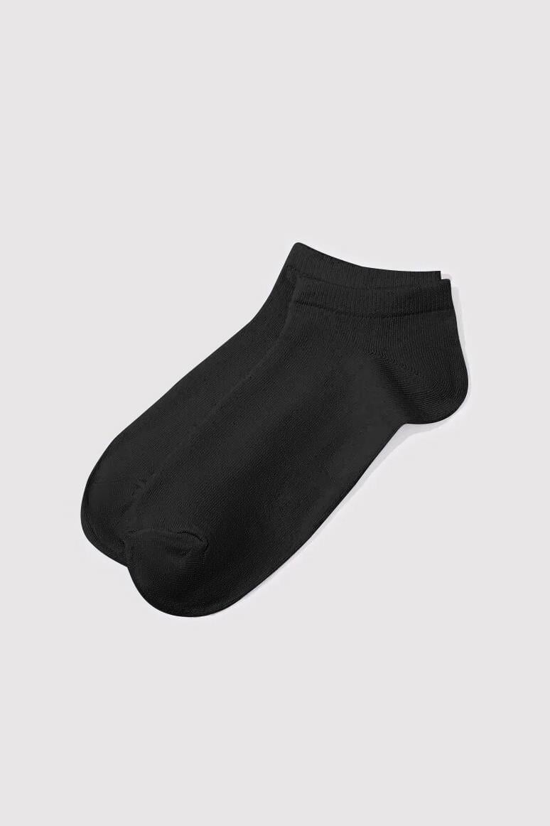 Erkek Bambu Dikişsiz Patik Çorap Siyah CRP01