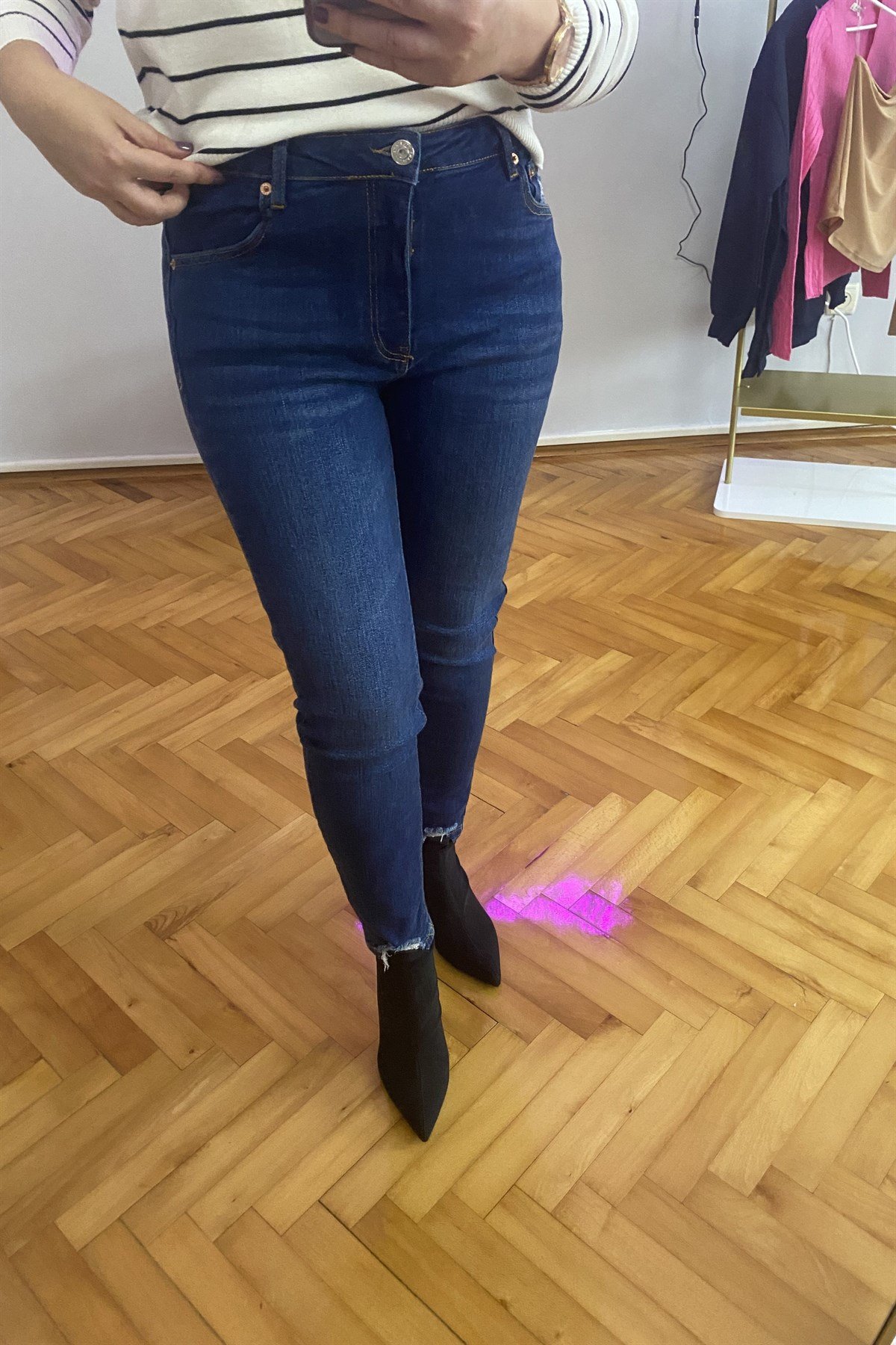 LACİVERT LİKRALI JEAN