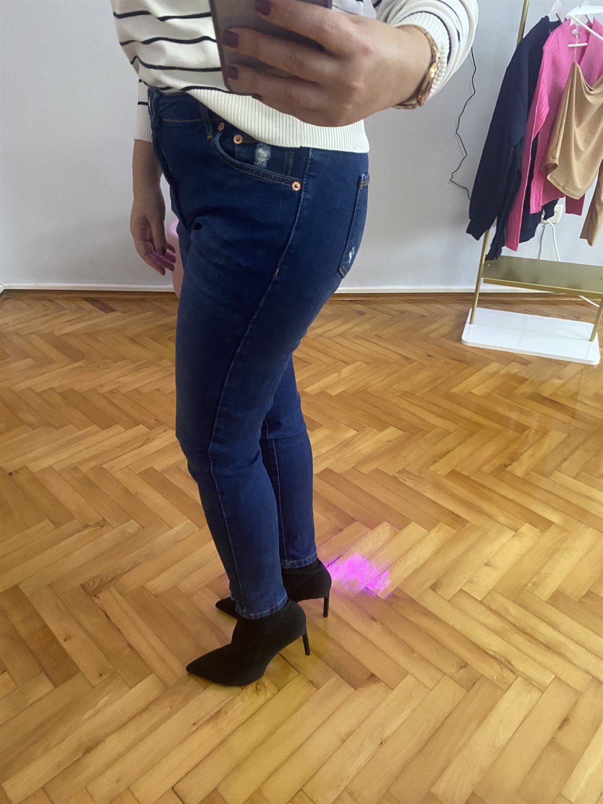 LACİVERT LİKRALI JEAN