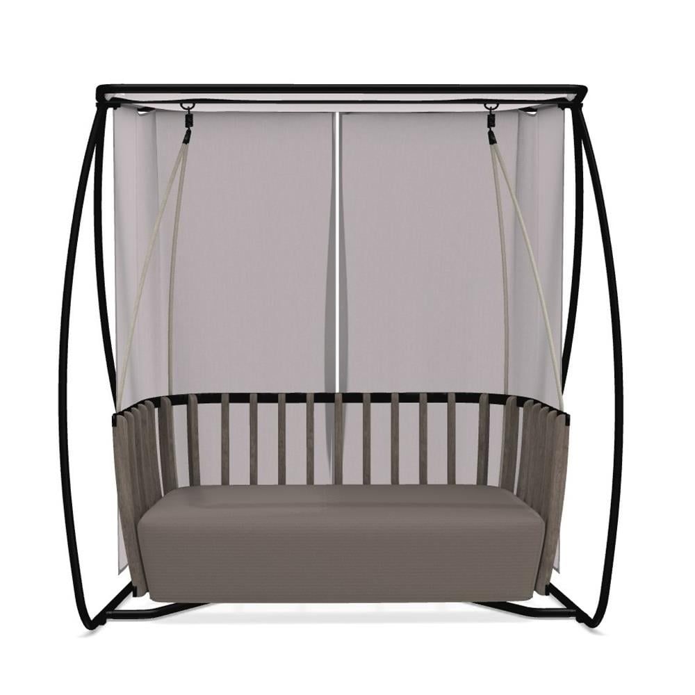 Ethimo Swing Pickled Teak Sepia Black Salıncak