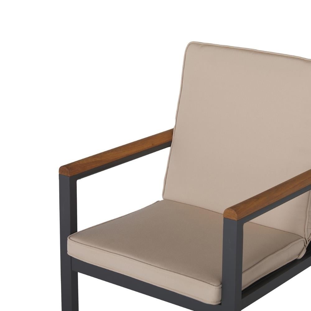 Trica Anthracite Teak Detay Kollu Sandalye