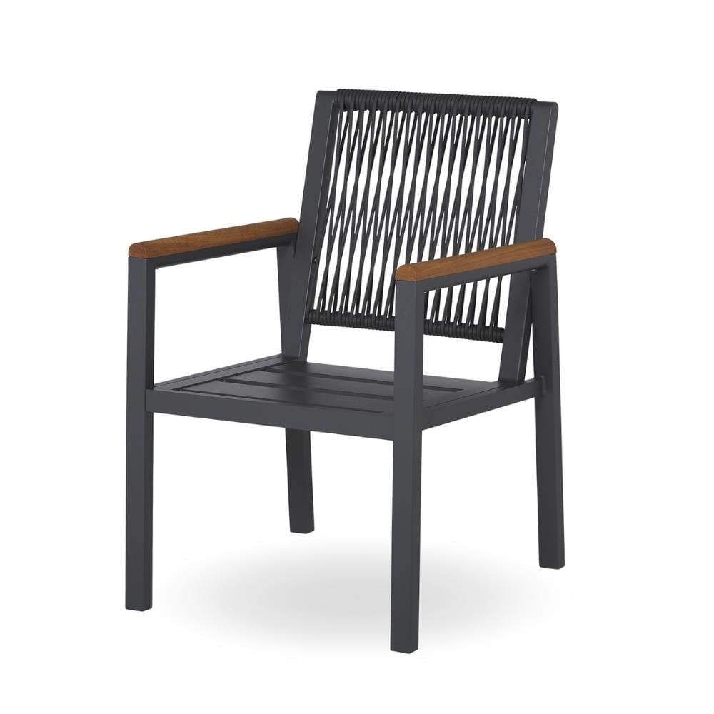 Trica Anthracite Teak Detay Kollu Sandalye