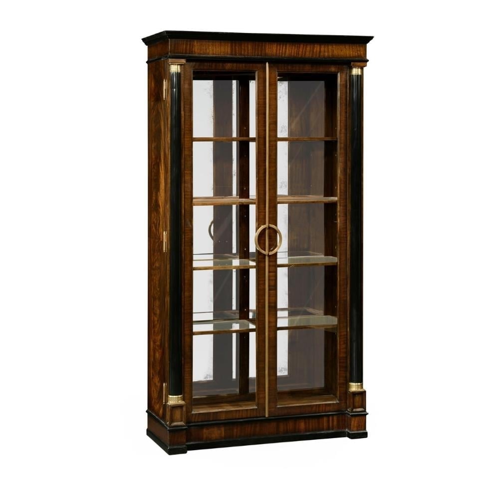 Knightsbridge Vitrin- Regency Style - Finish-Mah-04-2 (Antique Mahogany Brown - High Lustre)