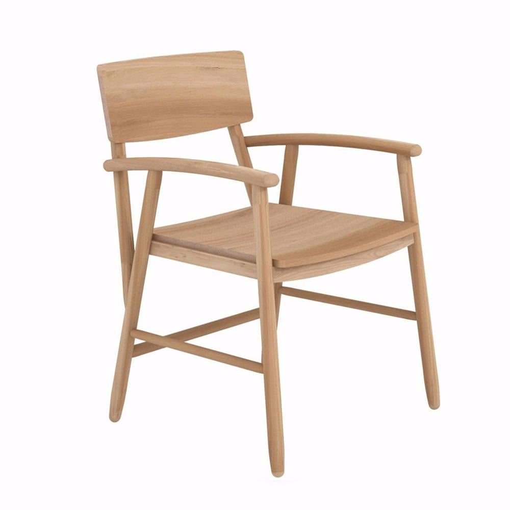 Ethnicraft Oak Bjorsing Kollu Sandalye