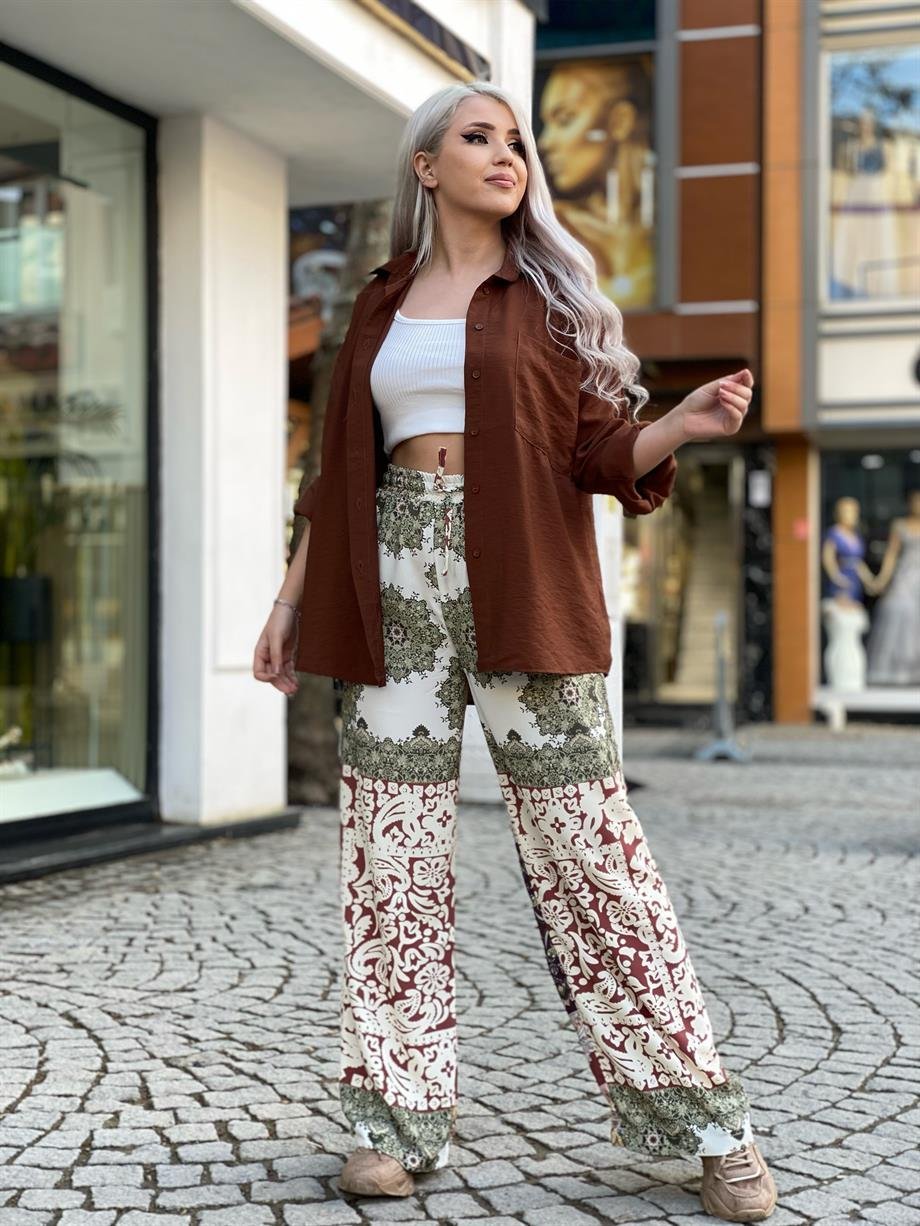 Zara Model Etnik Saten Pantolon 