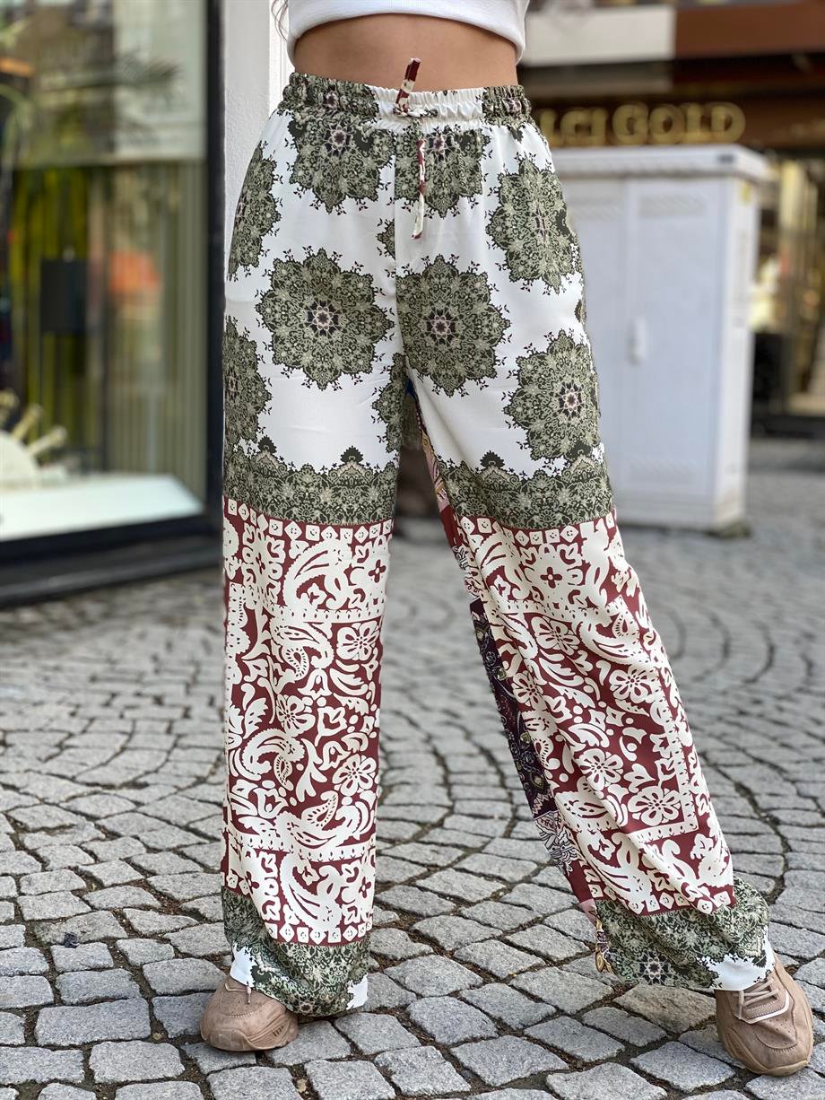 Zara Model Etnik Saten Pantolon 