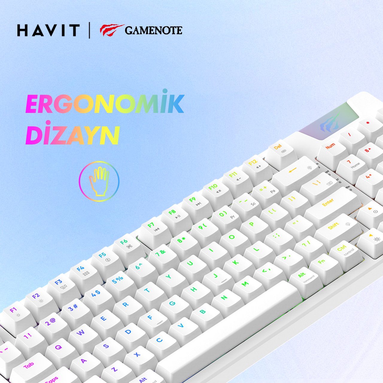Gamenote KB885L RGB Backlit Gaming Mekanik Klavye Profesyonel Gasket