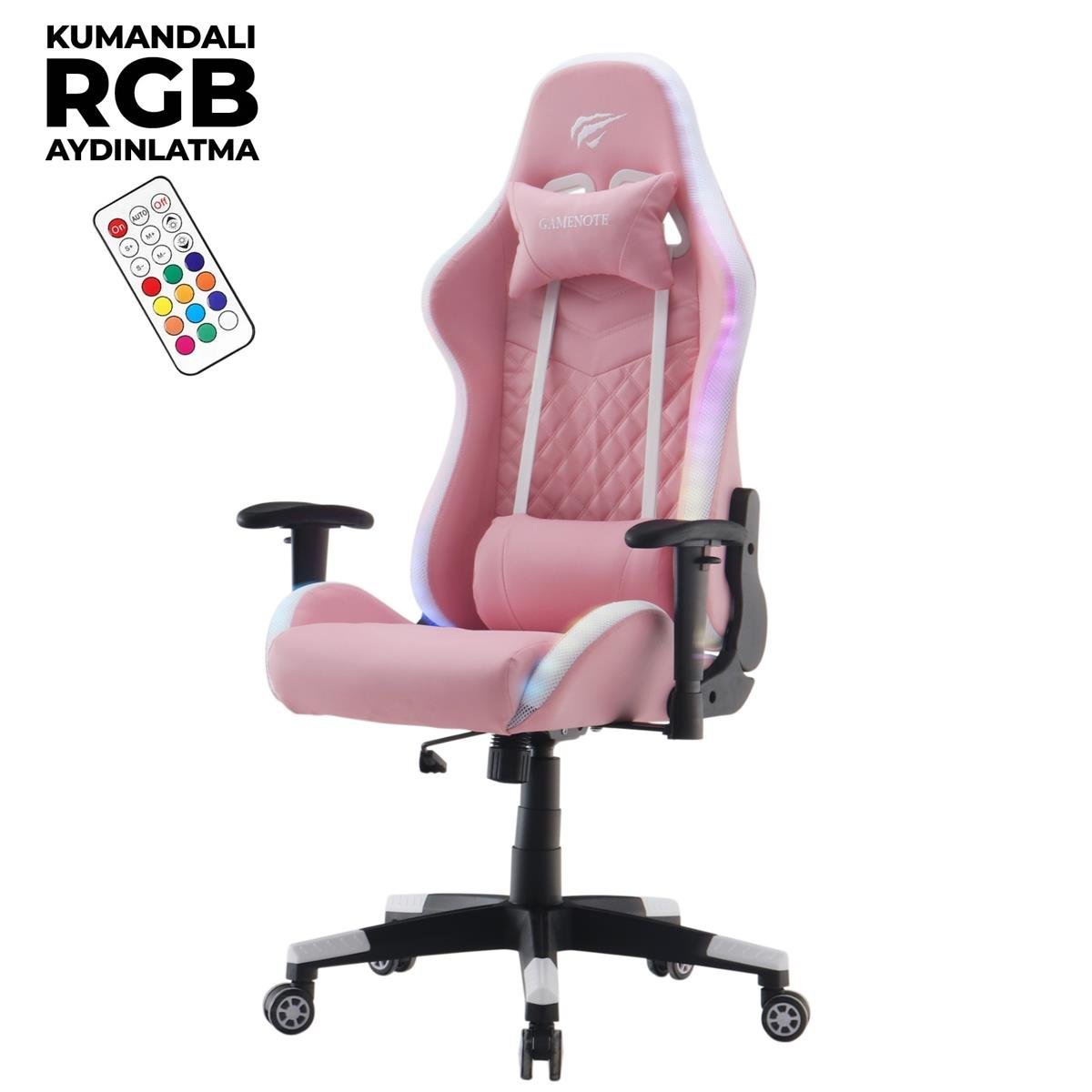 Havit Gamenote GC927 Profesyonel Gaming Rgb Oyuncu Koltuğu - Pembe