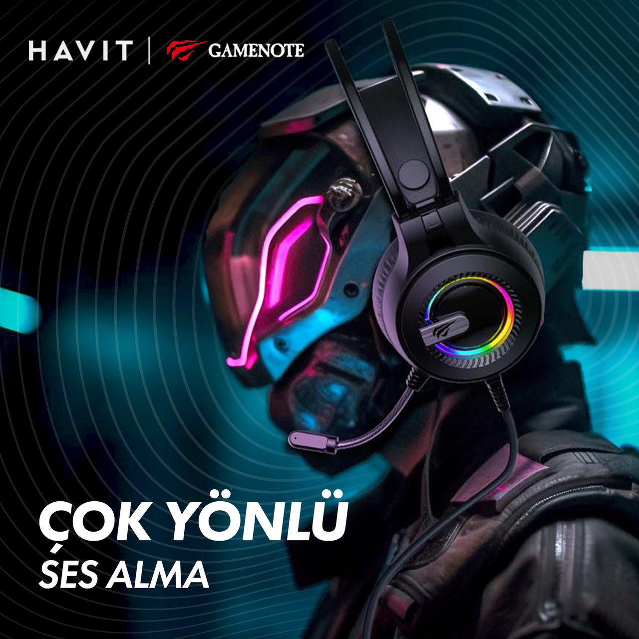 Havit Gamenote H2040D RGB Gaming Mikrofonlu Oyuncu Kulaklığı