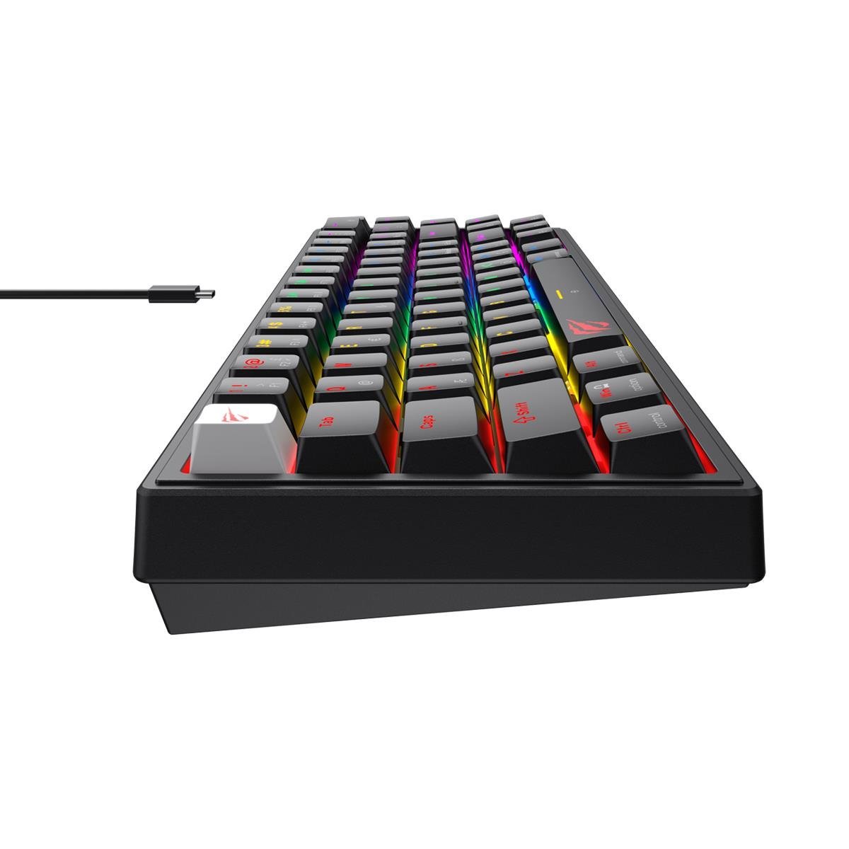 Havit Gamenote KB874L Mekanik Red Switch Gaming %60 Klavye - Siyah