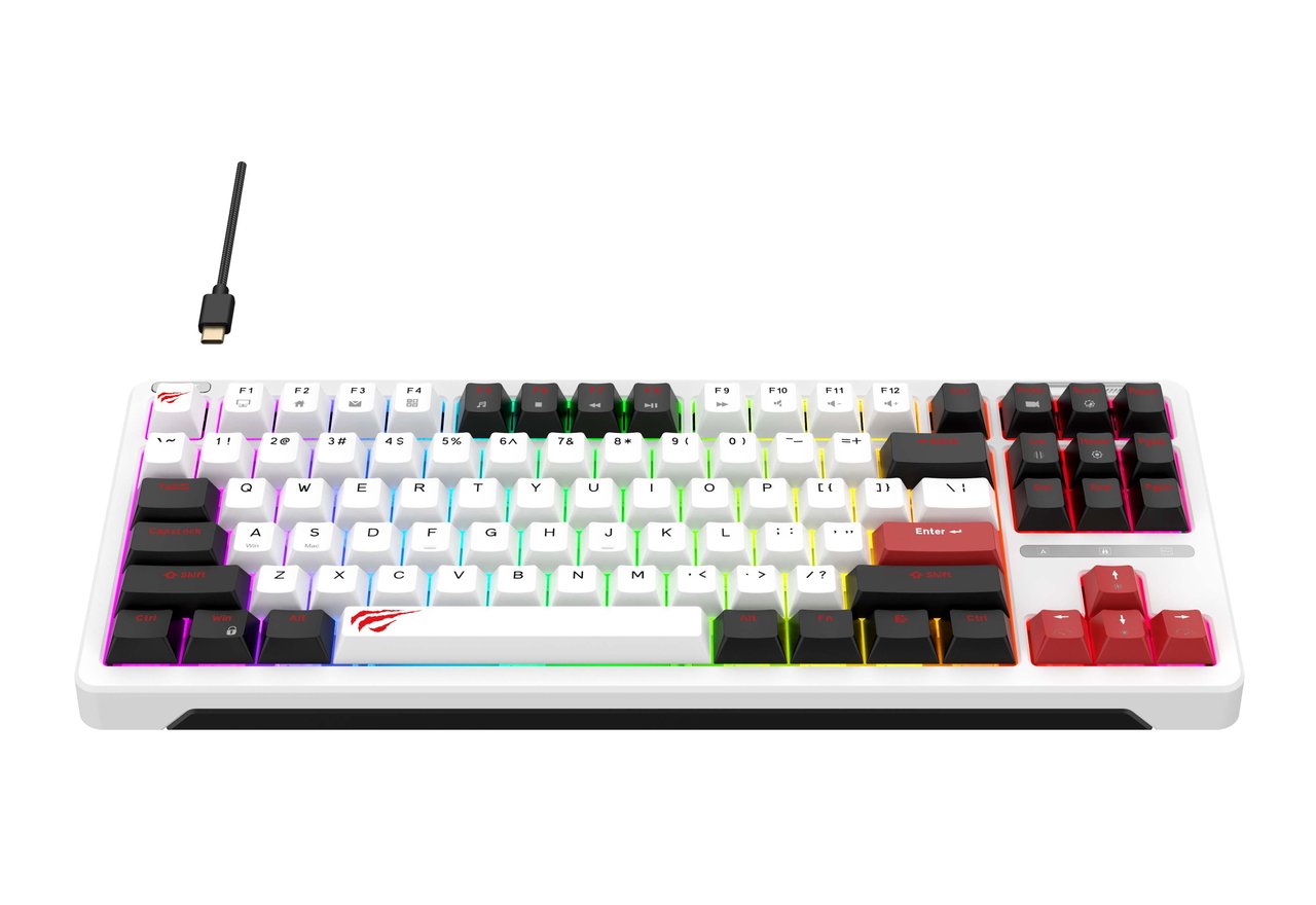 Havit Gamenote KB902L Gasket RGB Mekanik Klavye - Red Switch