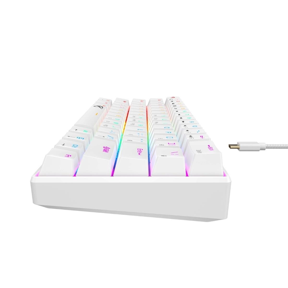 Havit Gamenote KB903L %60 Mekanik Blended Aydınlatma Oyuncu Klavyesi - 61 Tuş - Beyaz
