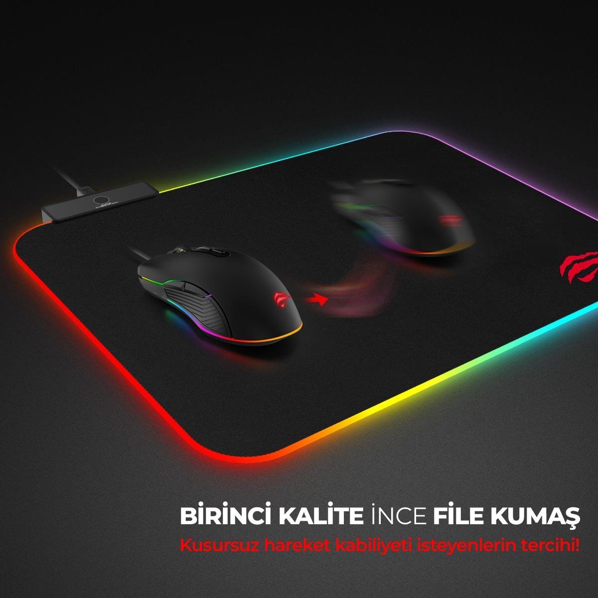 Havit Gamenote MP901 Siyah 360*260*3mm Rgb Ledli Gaming Mouse Pad