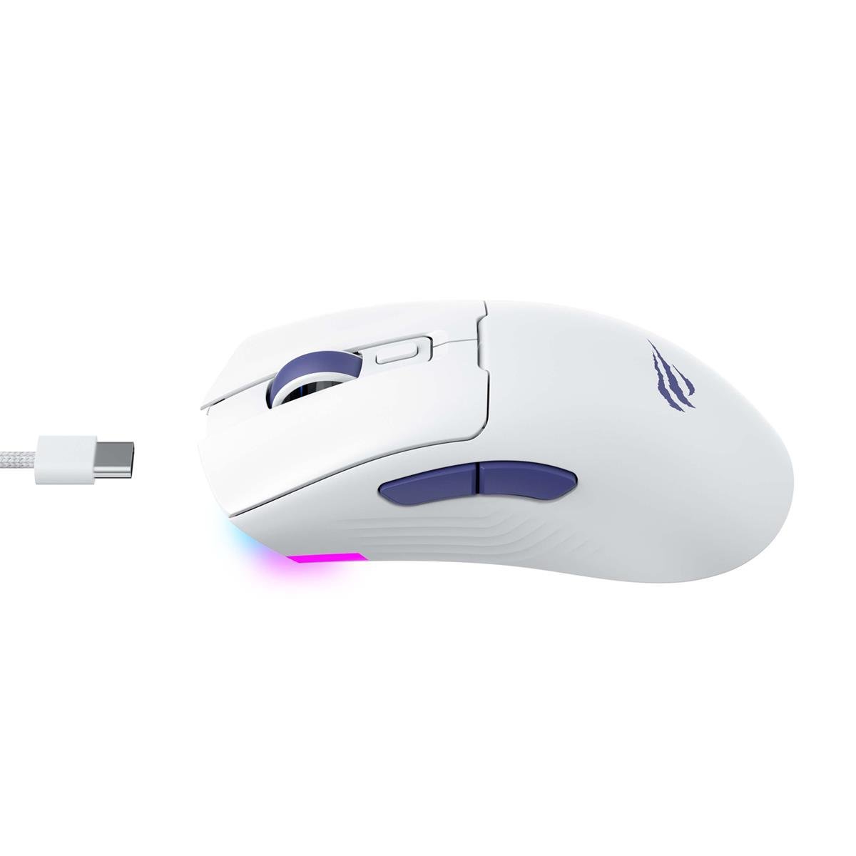 Havit Gamenote MS966WB RGB Wireless Gaming Mouse 4 Modlu - Beyaz