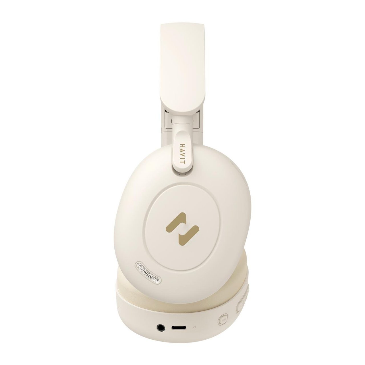 Havit H655BT Pro Hi-Res Anc Kulaküstü Bluetooth Kulaklık - 80 Saat Batarya, Aı Gürültü Önleme-Bej