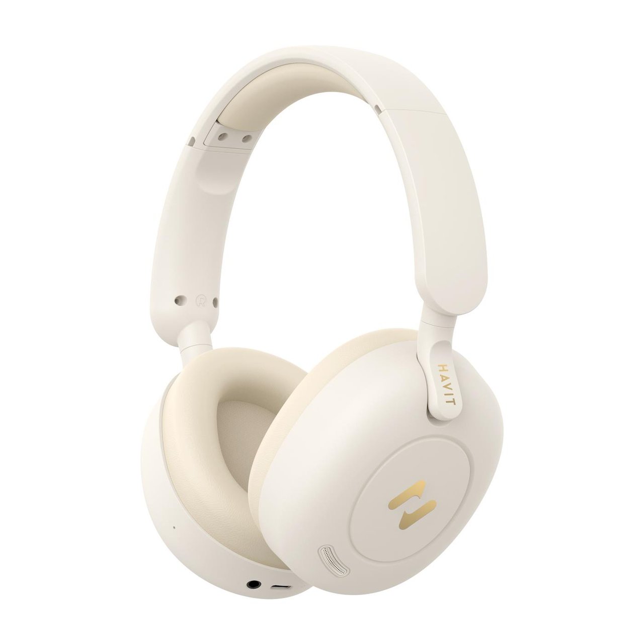 Havit H655BT Pro Hi-Res Anc Kulaküstü Bluetooth Kulaklık - 80 Saat Batarya, Aı Gürültü Önleme-Bej